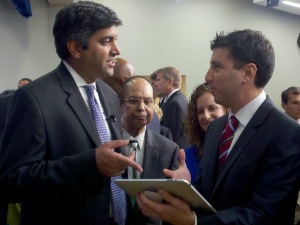 U.S. Cheif Technology Officer Aneesh Chopra speaks with Aaron Coleman about the app, which teaches children about healthy eating.