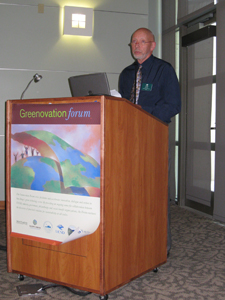 Professor Paul Linden, director of UCSD's Environment and Sustainability Initiative, introduced the speakers at the Greenovation Forum with a tongue-in-cheek quotation by Mark Twain: "Whiskey is for drinking; water is for fighting about."
