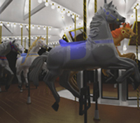 Carousel at Night,  winner of the Grand Prize in the annual UCSD contest for computer-graphics rende