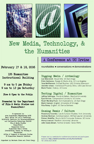 New Media, Technology, Humanities