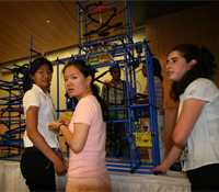 Students present their projects at the COSMOS 2005 Research Expo