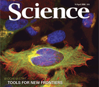Science magazine cover story on UCSD genetic tagging and older methods to observe the cell