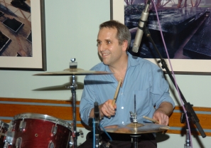 keynote speaker Michael I Jordan on drums