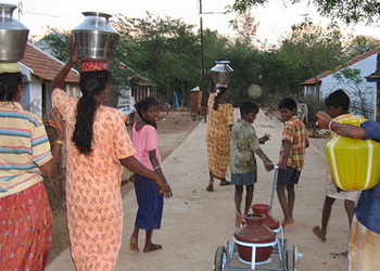 Carrying water by head, hip and MuthuCart