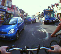 Image taken with the SenseCam from a bicycle