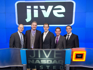 Nick Hill with the founders of Jive