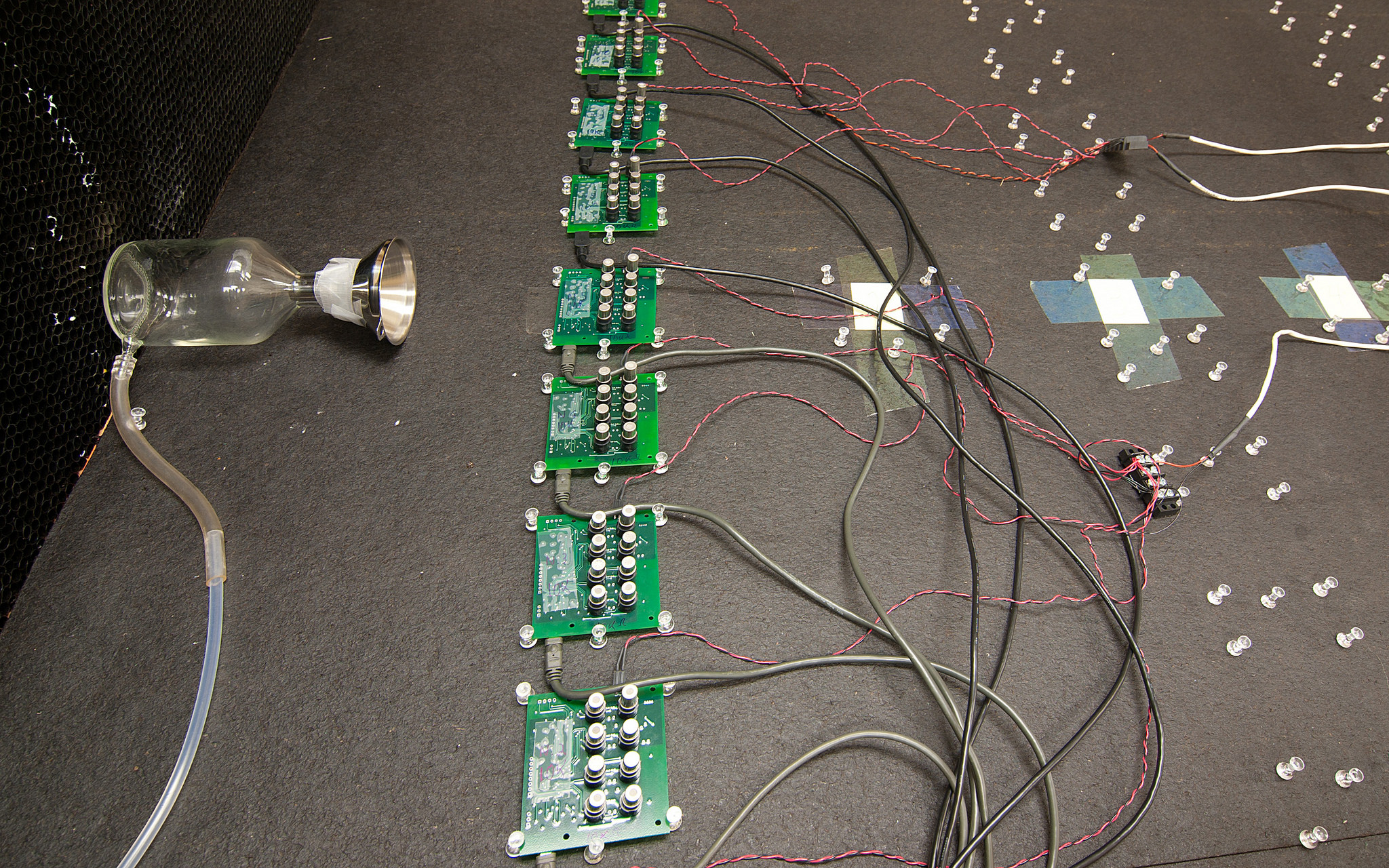 Sensor arrays in testing phase