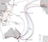 AARNet international network between U.S. and Australia