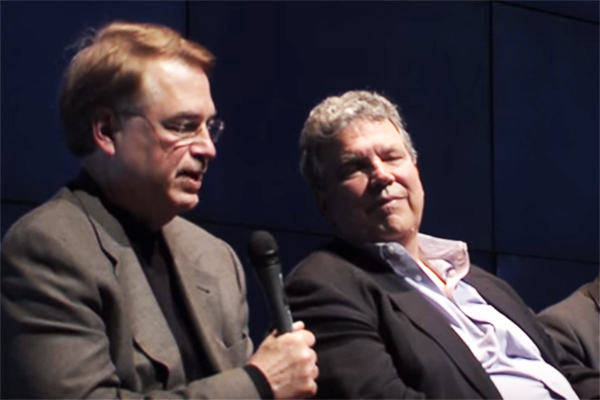 Peter Cowhey (right) with Calit2 Director Larry Smarr
