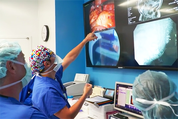 QI visualizations could be seen on displays in the operating room