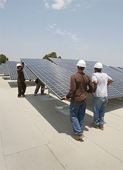 Solar panels at UC San Diego