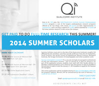 2014 Summer Scholars Program Information Session 2