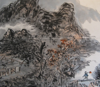 Landscape painting by the late Huang Binhong